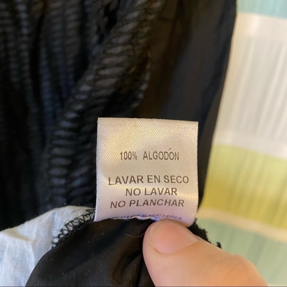TCEC Baby Doll Black Textured Dress Sz Small - Picture 5 of 9